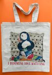"I Blooming Love Knitting" Bag