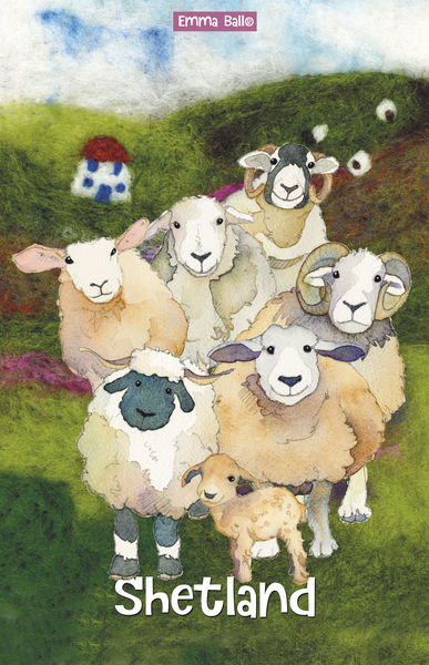 Shetland  Woolly Sheep Tea Towel