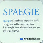 "Spaegie" Dialect Coaster