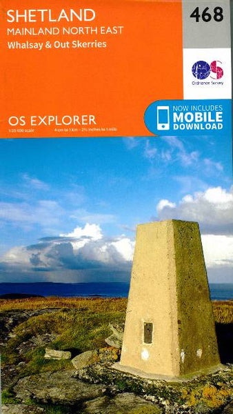 OS Explorer Shetland Mainland North East 468