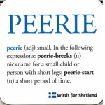 "Peerie" Dialect Coaster