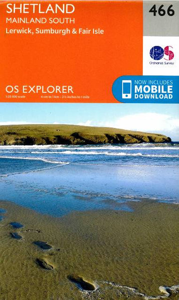 OS Explorer Shetland Mainland South 466