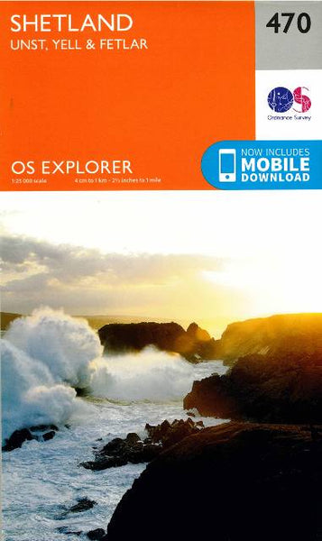 OS Explorer Shetland Unst, Yell & Fetlar 470