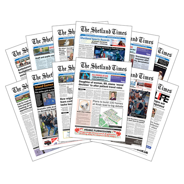 Twelve-Month Subscription to <br>The Shetland Times Print Edition