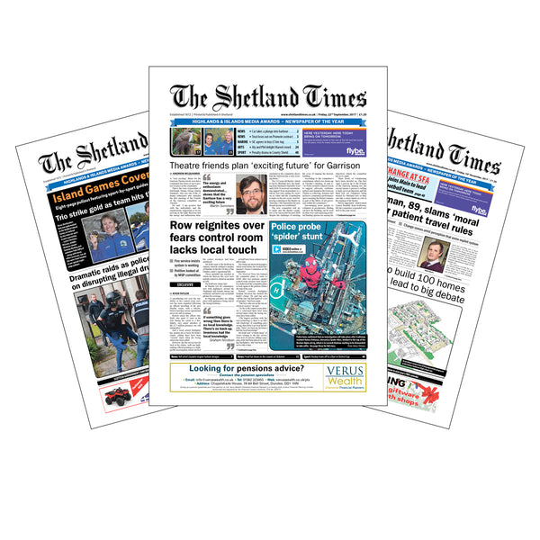 Three-Month Subscription to <br>The Shetland Times Print Edition